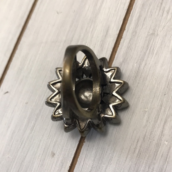 Fossil Sunflower Ring 7.5 Rhinestones Chunky Fun - Picture 8 of 13